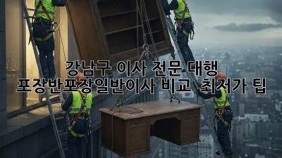 강남구 이사 전문 대행: 포장/반포장/일반이사 비교 & 최저가 팁! ✨